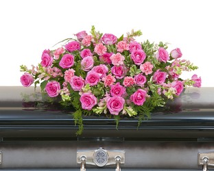Peaceful Pink Casket Spray from Monrovia Floral in Monrovia, CA