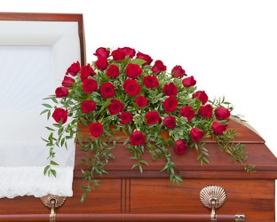 Simply Roses Deluxe Casket Spray from Monrovia Floral in Monrovia, CA