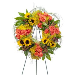 Heaven's Sunset Wreath from Monrovia Floral in Monrovia, CA