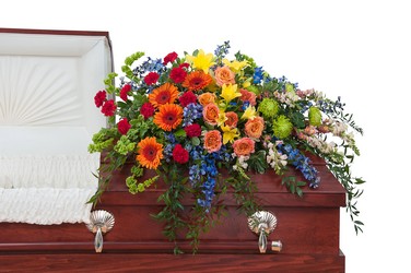 Treasured Celebration Casket Spray from Monrovia Floral in Monrovia, CA